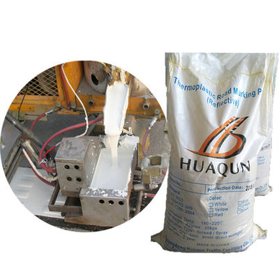 acheter Peinture thermoplastique blanche de marquage routier à haute réflectivité à séchage rapide avec 10% de perles de verre pré-mélangées pour le marquage des lignes routières fabrication en ligne