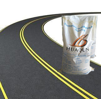 Acheter Peinture de marquage routier thermoplastique à haute réflectivité avec 5% de perles de verre pré-mélangées pour le marquage des lignes routières des routes des Philippines fabrication en ligne