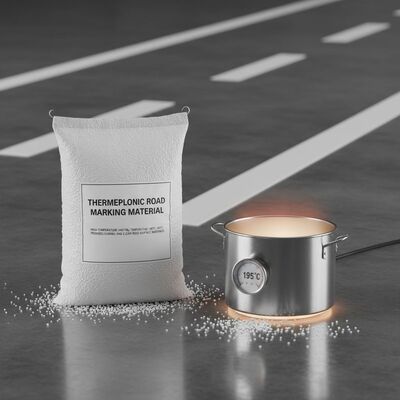 acheter Peinture de marquage routier thermoplastique avec chauffage à haute température 180°C-200°C, 20% de billes de verre pour la réflectivité, et forte adhérence à l'asphalte et au béton fabrication en ligne