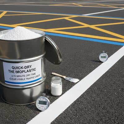 Acheter Peinture de marquage routier thermoplastique avec temps de séchage de 3 à 10 minutes, mélange de billes de verre à haute rétroréflexion et forte adhérence à l'asphalte et au béton fabrication en ligne