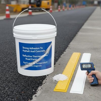 acheter Peinture de route thermoplastique réfléchissante avec forte adhérence à l'asphalte et au béton et mélange de perles de verre à haute rétroréflectivité applicable à 180 ~ 220 °C fabrication en ligne