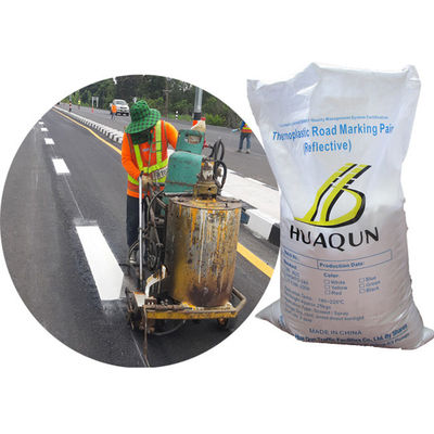 Peinture de ligne blanche sur route, peinture en poudre de pavage avec 5% de perles de verre pré-mélangées