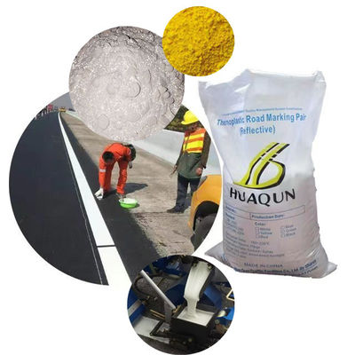 Peinture de marquage routier thermoplastique à haut indice de réflexion en poudre revêtue de perles de verre principalement produit de résine