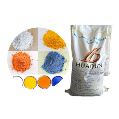 Peinture de marquage routier thermoplastique haute visibilité, couleur blanc et jaune