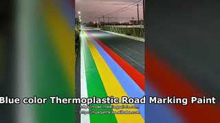 Application de peinture de marquage routier thermoplastique bleue | Marquage routier durable et haute visibilité